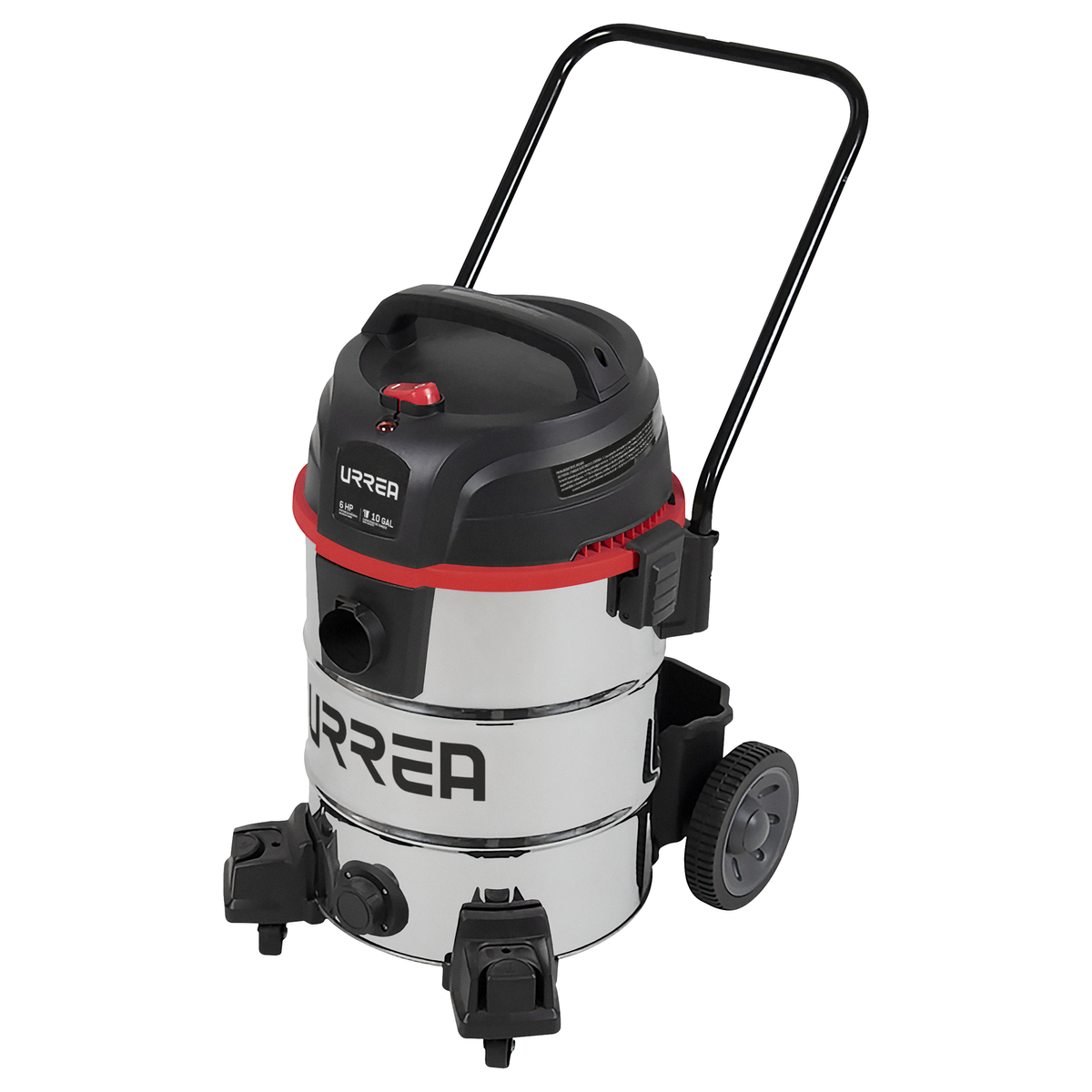 Aspiradora de acero inoxidable 10 galones, 6 HP
