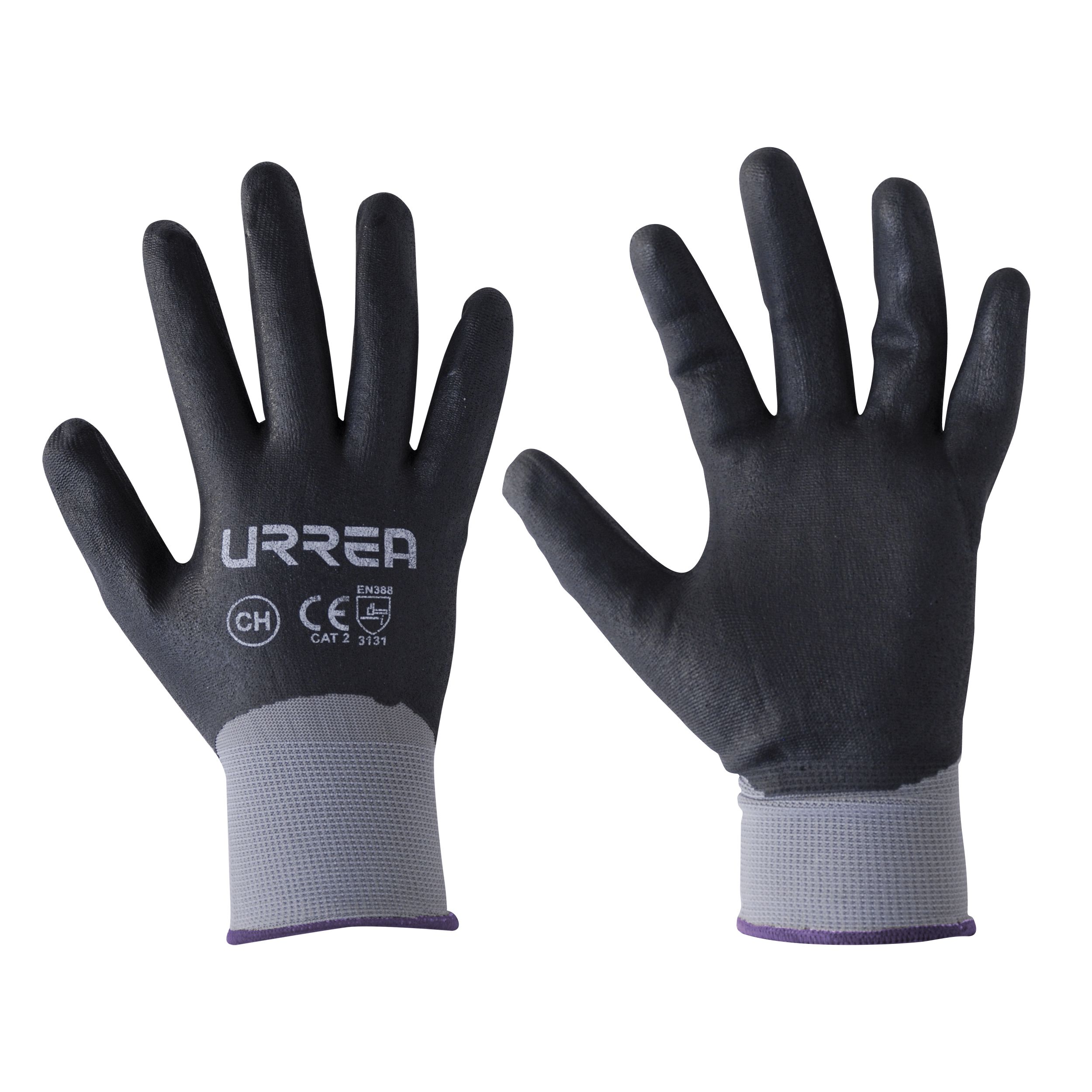 Guantes de nailon con recubrimiento de nitrilo espumoso CH