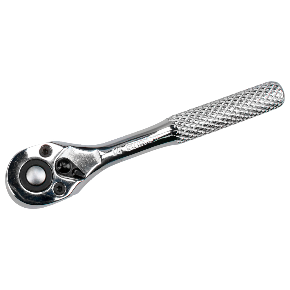 Matraca reversible cromada, quick release, para dado cuadro de 1/4"