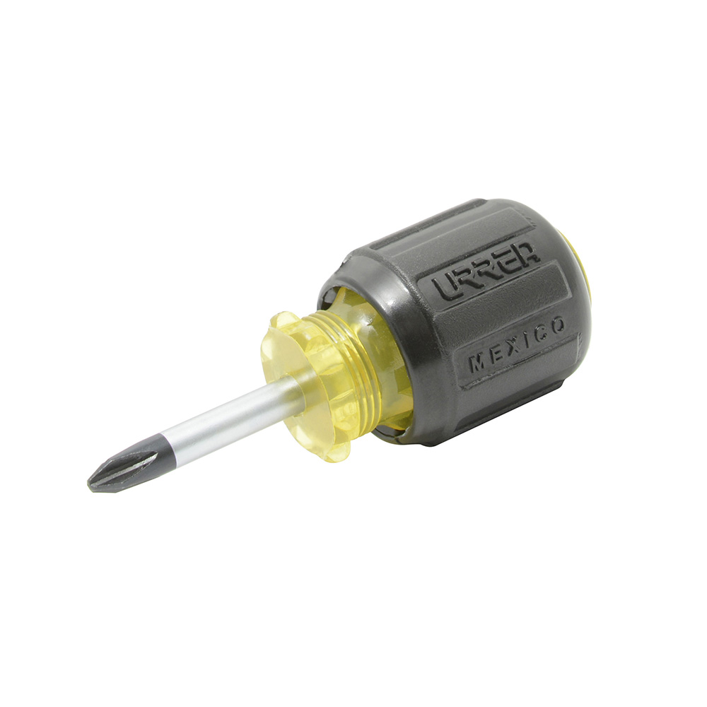 Destornillador con mango cushion grip, tipo trompo punta Phillips barra redonda #2 x 1-3/8