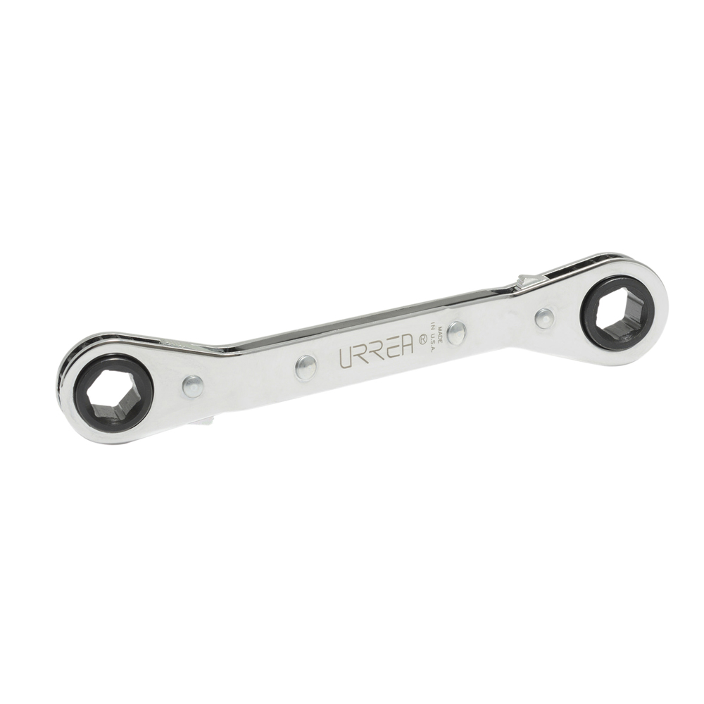 Llave de estrías pulido espejo acodada de matraca métrica, 12 puntas, 19 x 21 mm