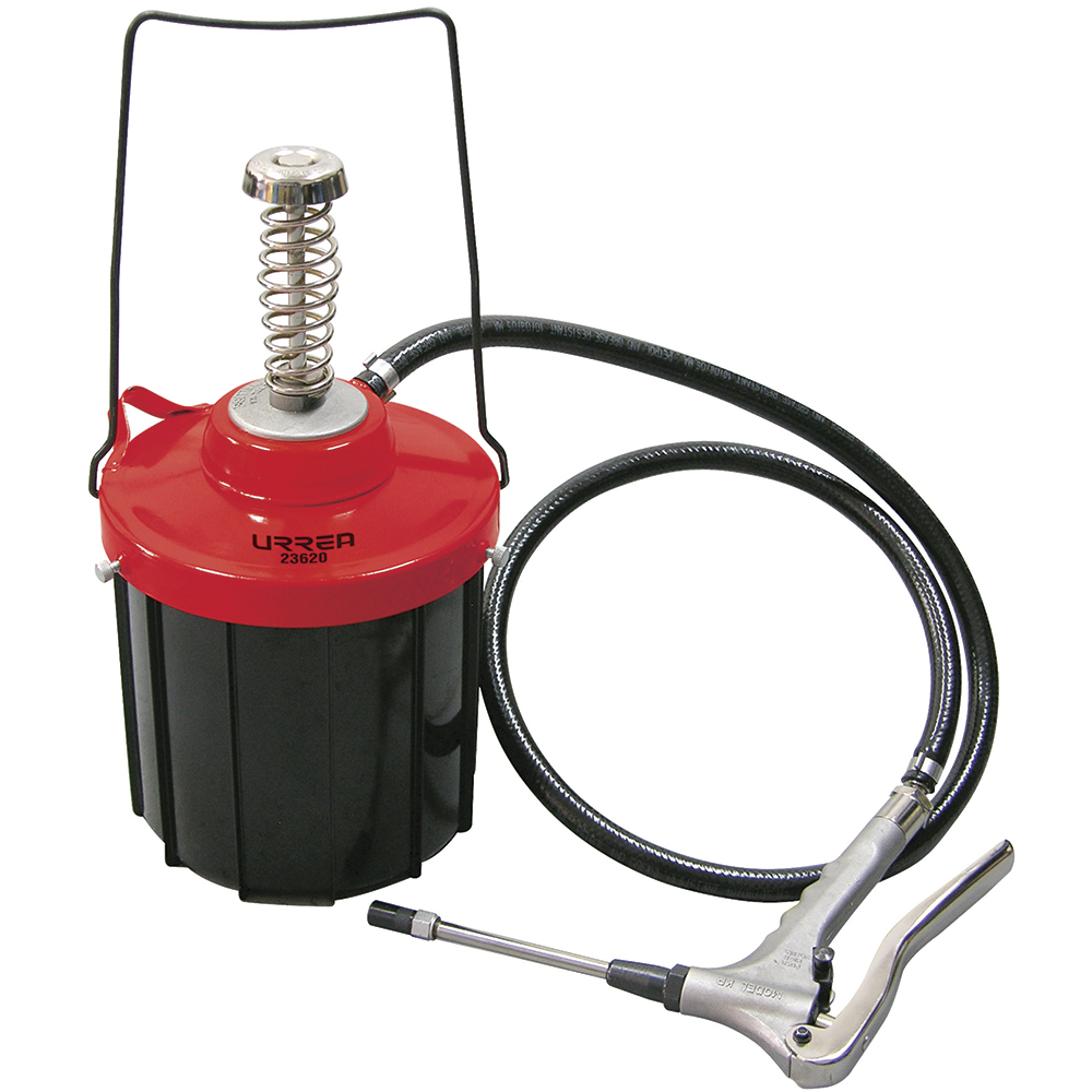 Inyector de grasa con cubeta de alta presión de 5 kg, 10000 PSI