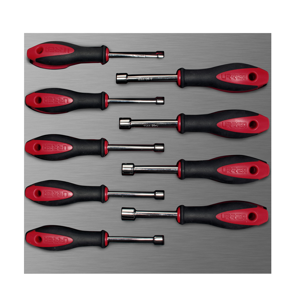 Juego de destornilladores mango bimaterial de caja métricos 9 piezas, CH210L-C