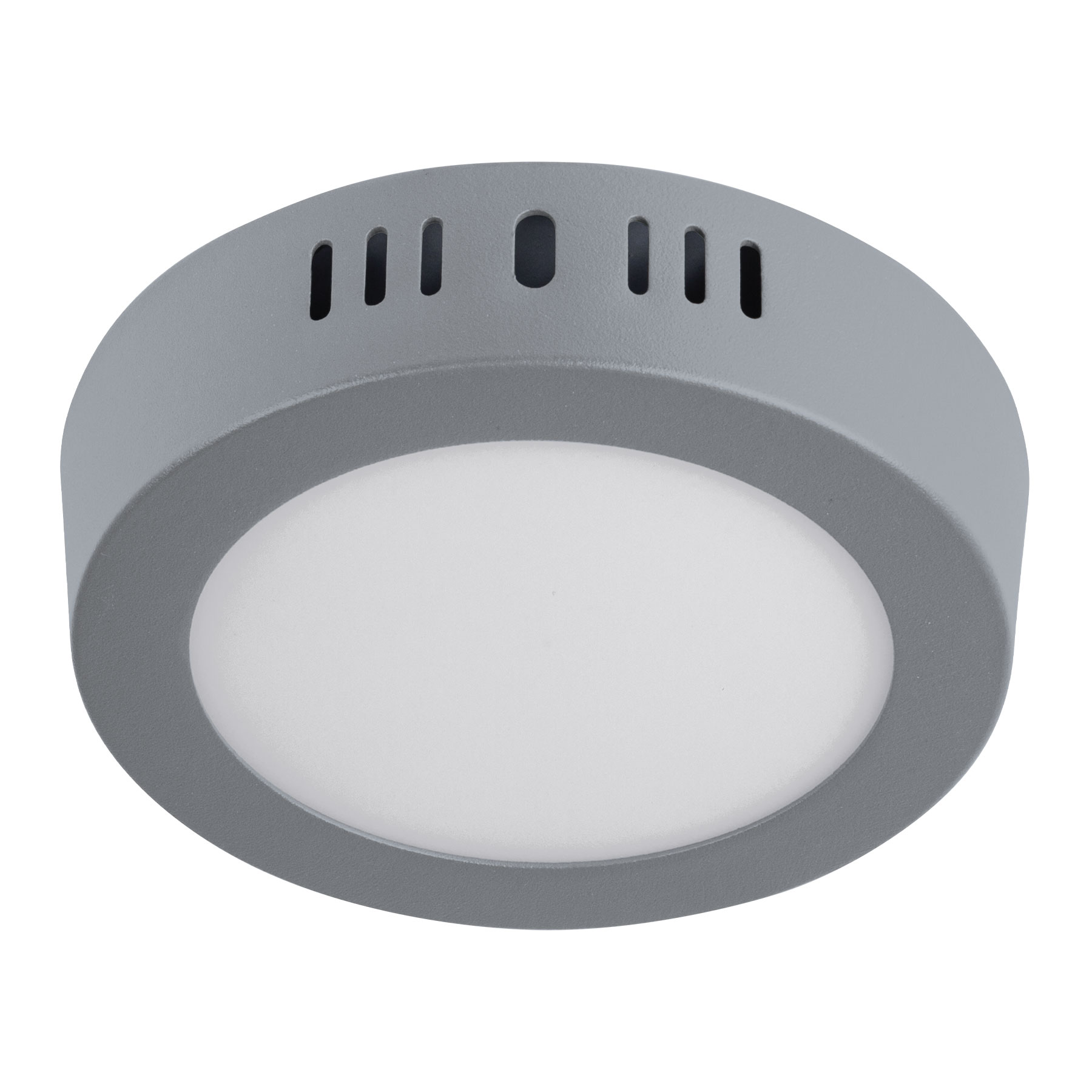 Luminario LED plafón 6W 6500K, redondo, gris, VOLTECK