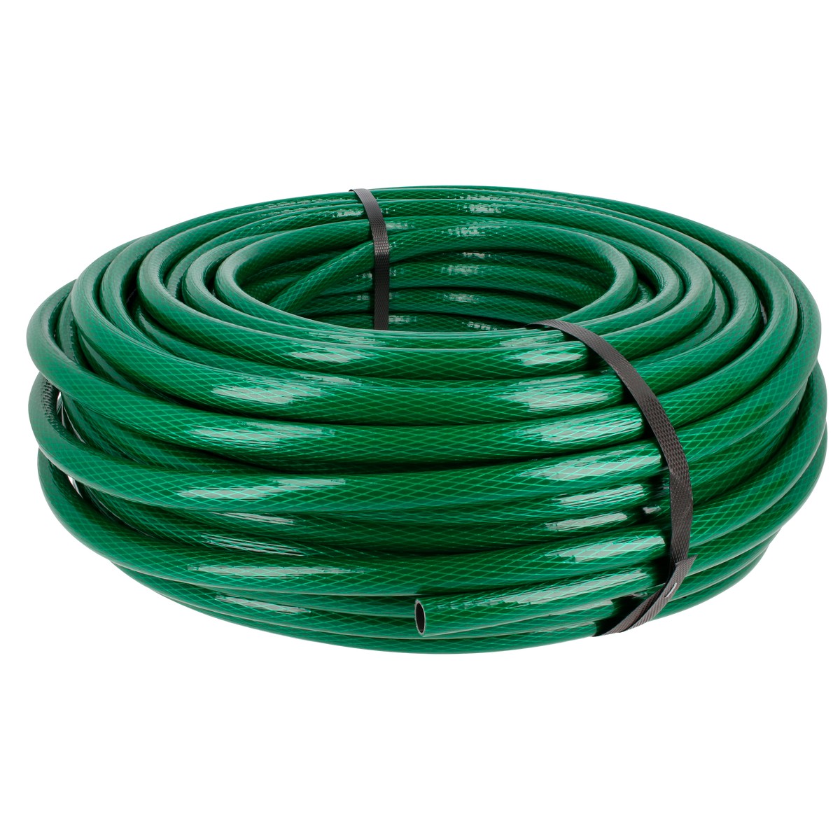 Manguera para jardín tramada verde en rollo 1/2", 50 m
