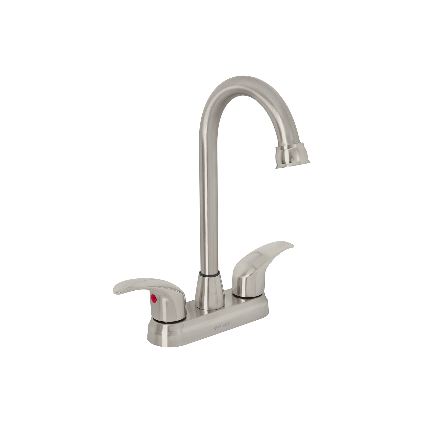 Mezcladora lavabo 4' satín, tipo bar, palanca, AQUA