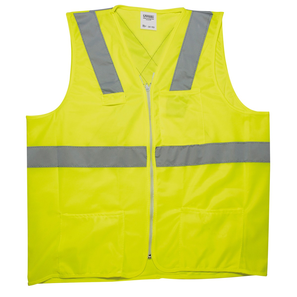 Chaleco de seguridad cerrado de alta visibilidad amarillo G