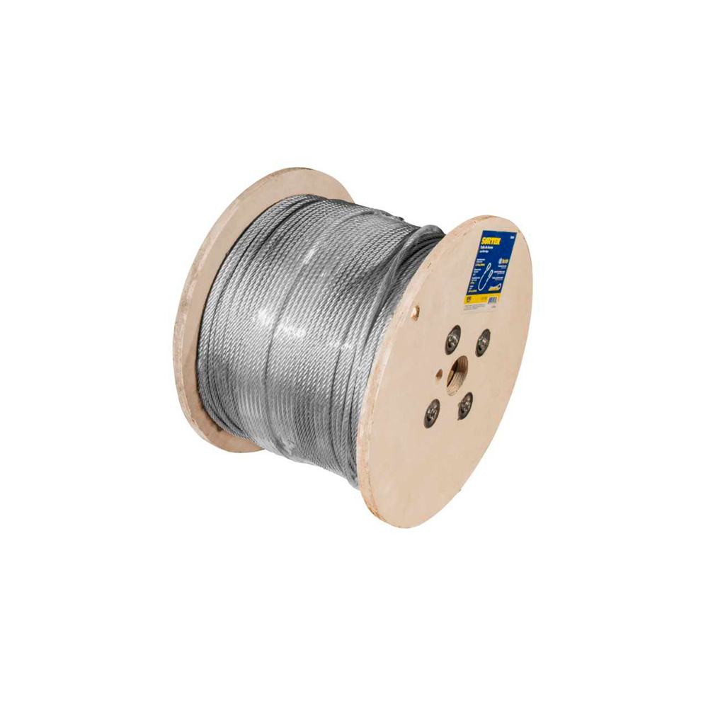 Cable de acero con grillete 7 x 7 hilos, 1/16" x 457 m