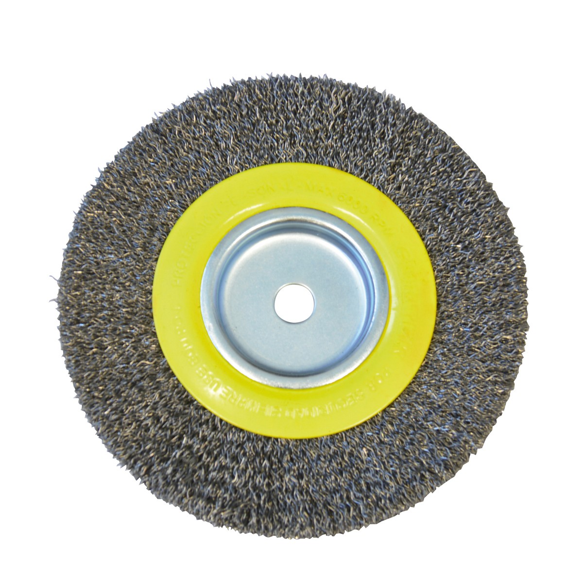 Carda circular ondulada alambre delgado para esmeril 6" x 3/4" eje 1/2"
