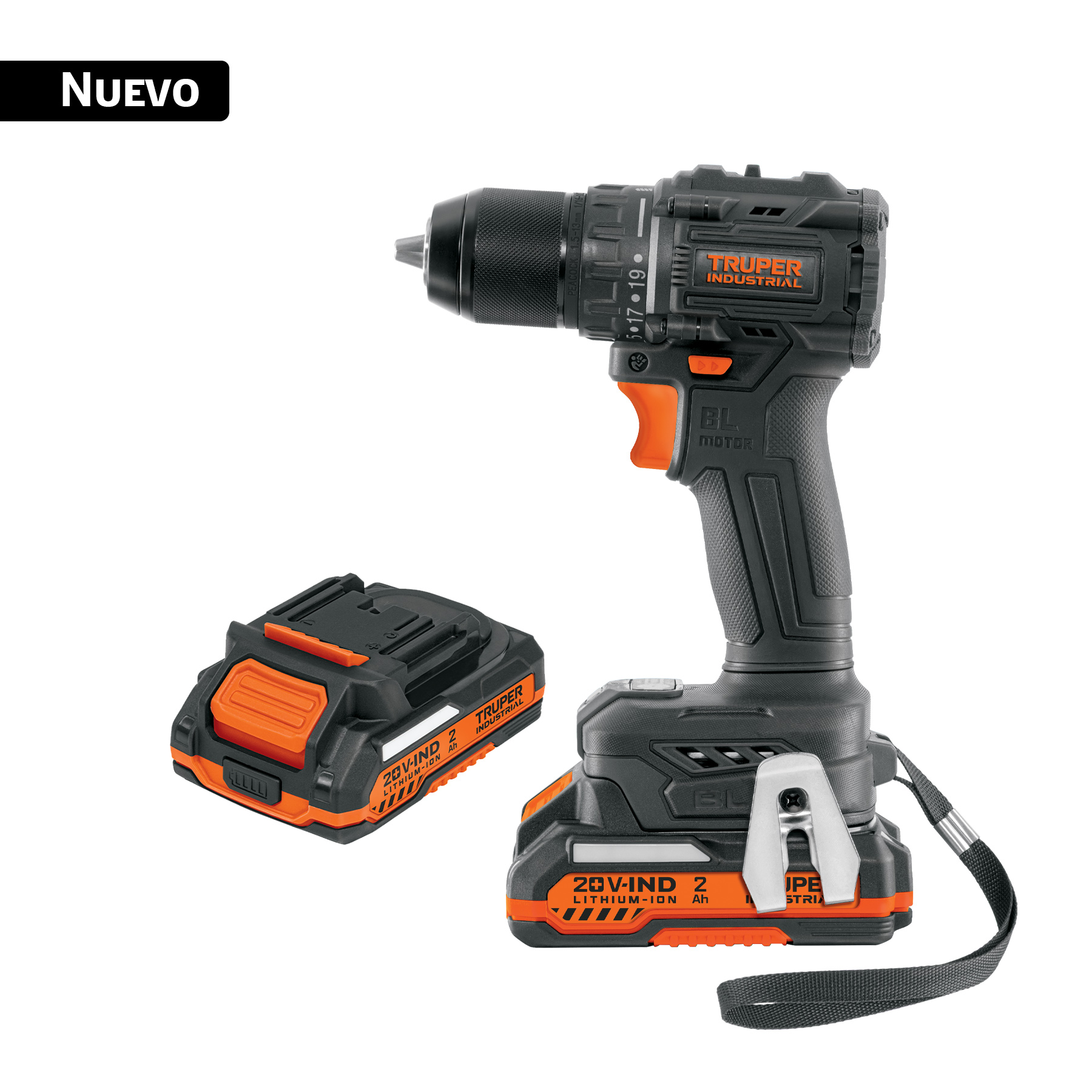 Taladro/destornillador 1/2', 20V, 70Nm, 2 baterías 2Ah