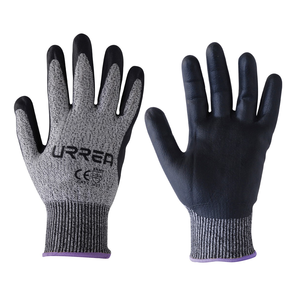 Guantes de fibra tipo Supraneema anti-corte con recubrimiento de nitrilo espumoso EG
