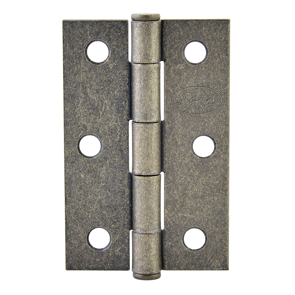 Bisagra alargada perno remachado de acero latón antiguo 3.5" x 2.2"