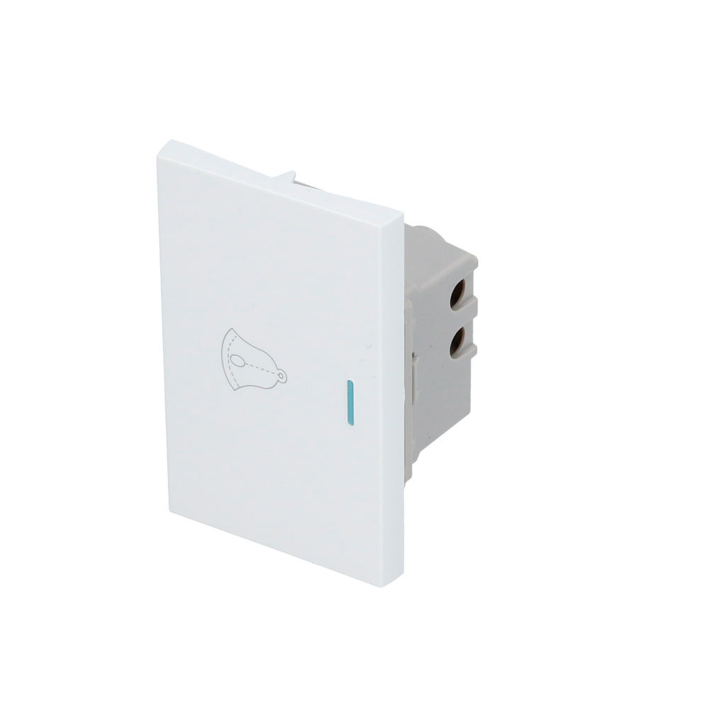 Interruptor para timbre 1/1, línea Premium, color blanco