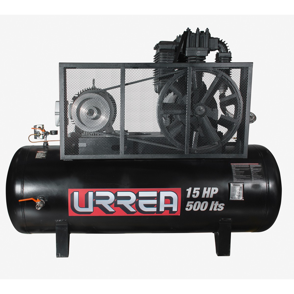 Compresor de aire eléctrico de banda 500 Lt, 15 HP, 220 V - 440 V