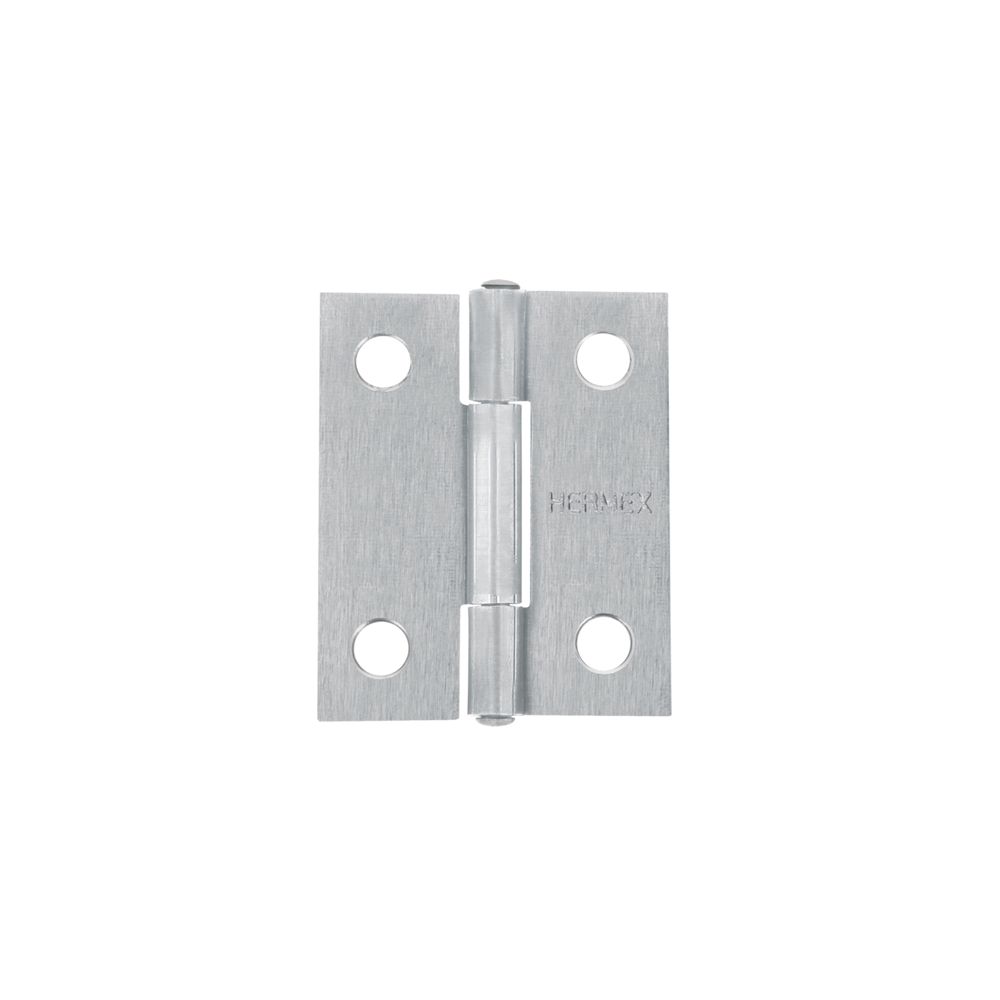 Bisagra rectangular 1-1/2 x 1-3/16', acero natural, HERMEX