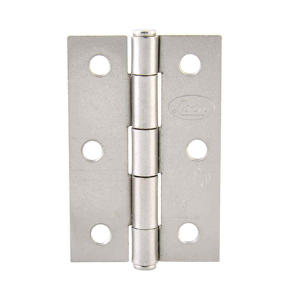 Bisagra alargada perno remachado de acero níquel satinado 1.5" x 1.4"