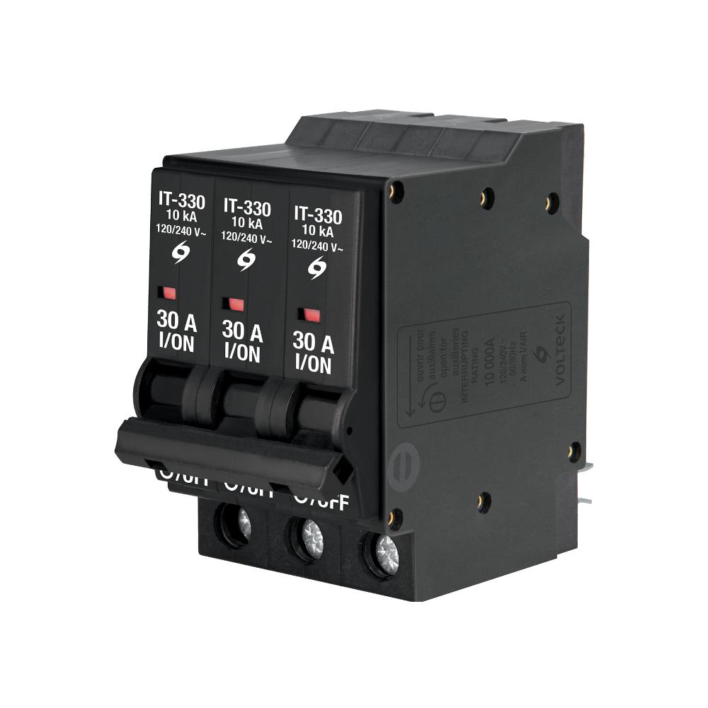 Interruptor de 3 polos 30A, enchufable, VOLTECK