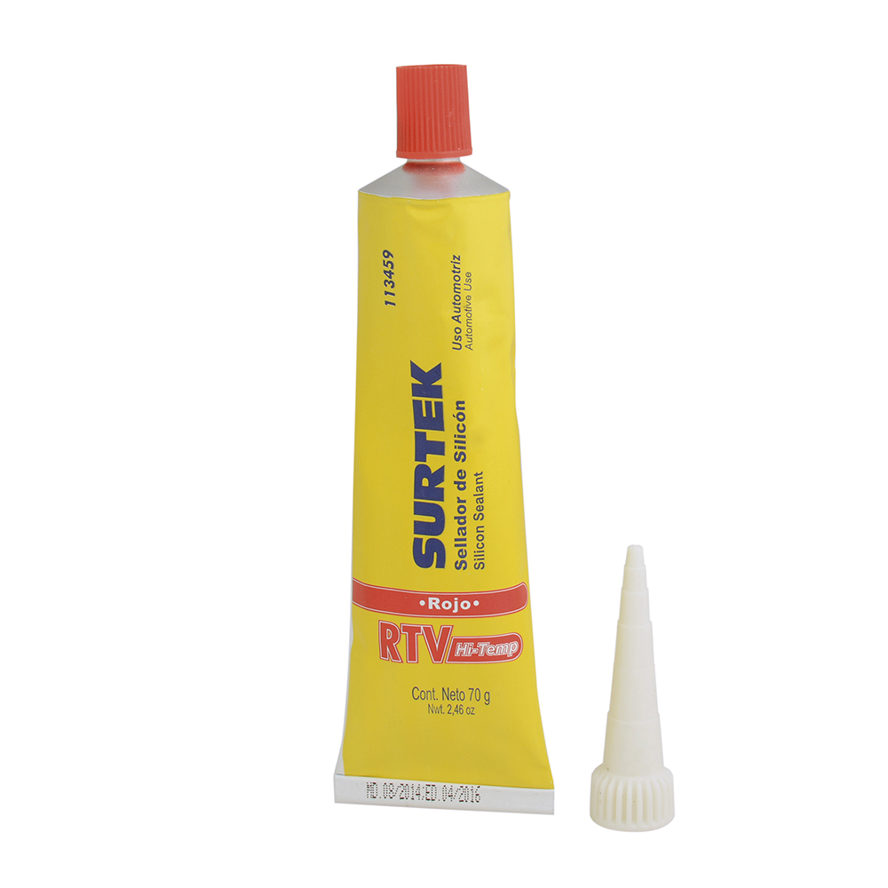 Silicón para alta temperatura, color rojo en tubo, 85 gr