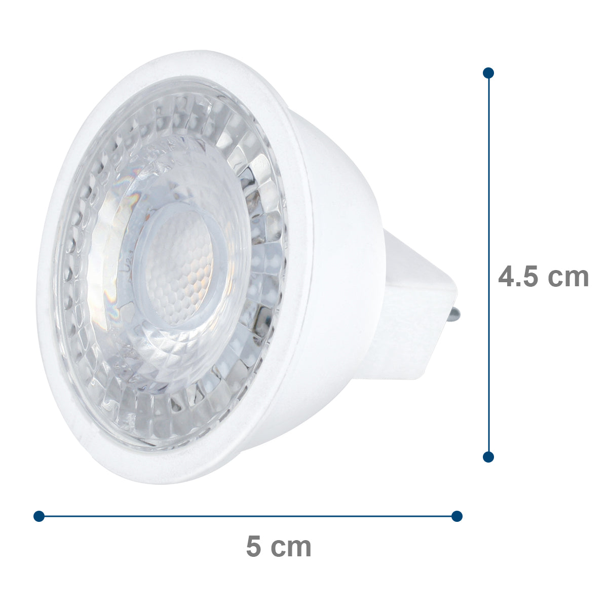 Foco LED MR16 5W luz calida - 127V/GU5.3, caja color