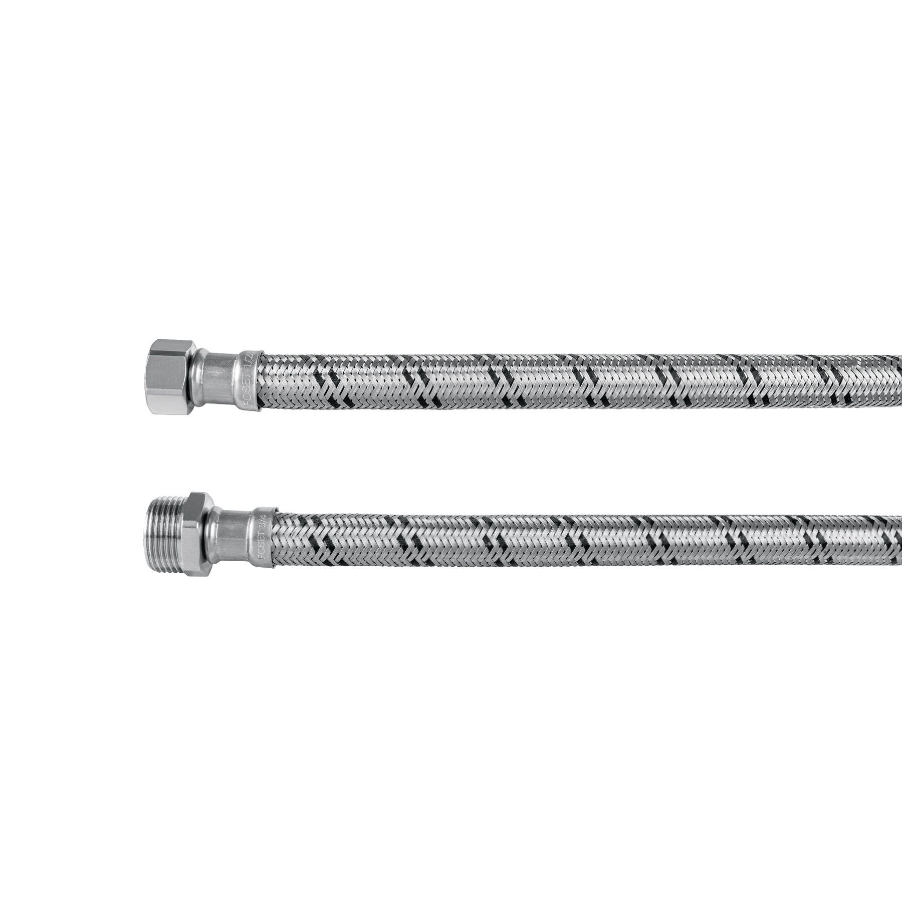 Manguera para boiler, acero inox. 1/2'H x 3/4'M, 80 cm