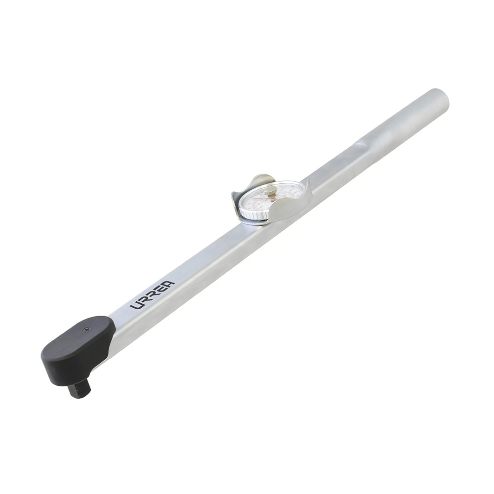 Torquímetro de carátula con cuerpo de aluminio cuadro de 1/2", 50-250 ft-lb
