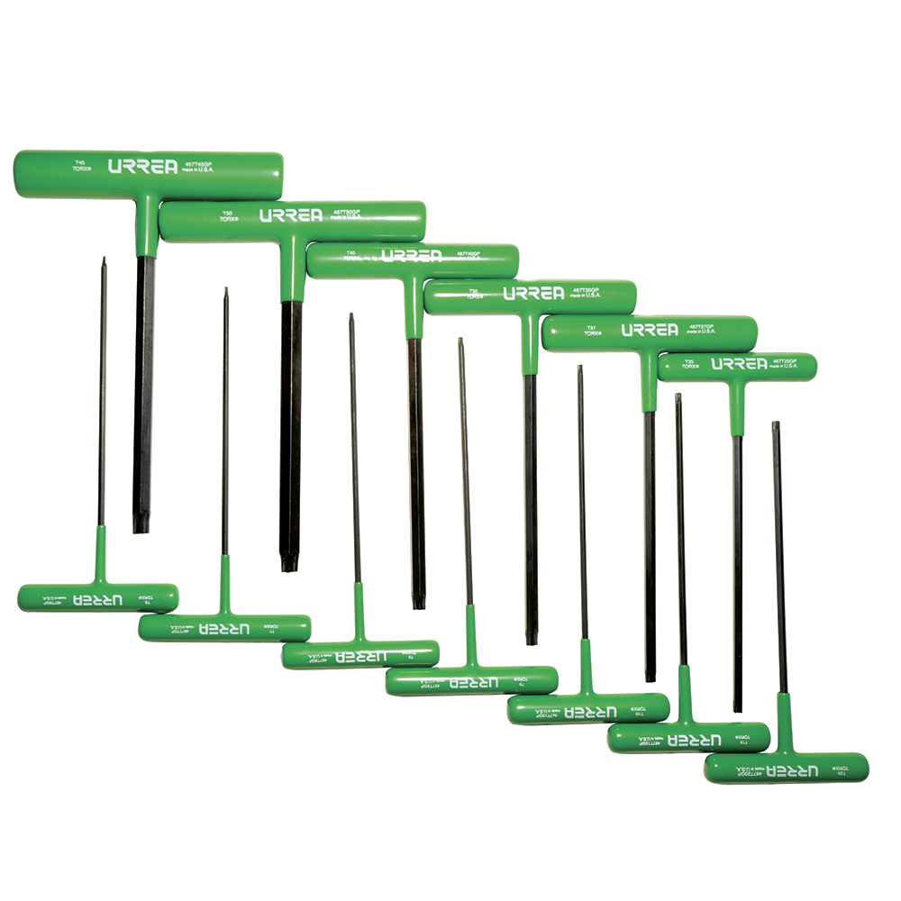 Juego de llaves hexagonales cortas tipo "T", ergonómicas, Torx, 13 piezas en blíster