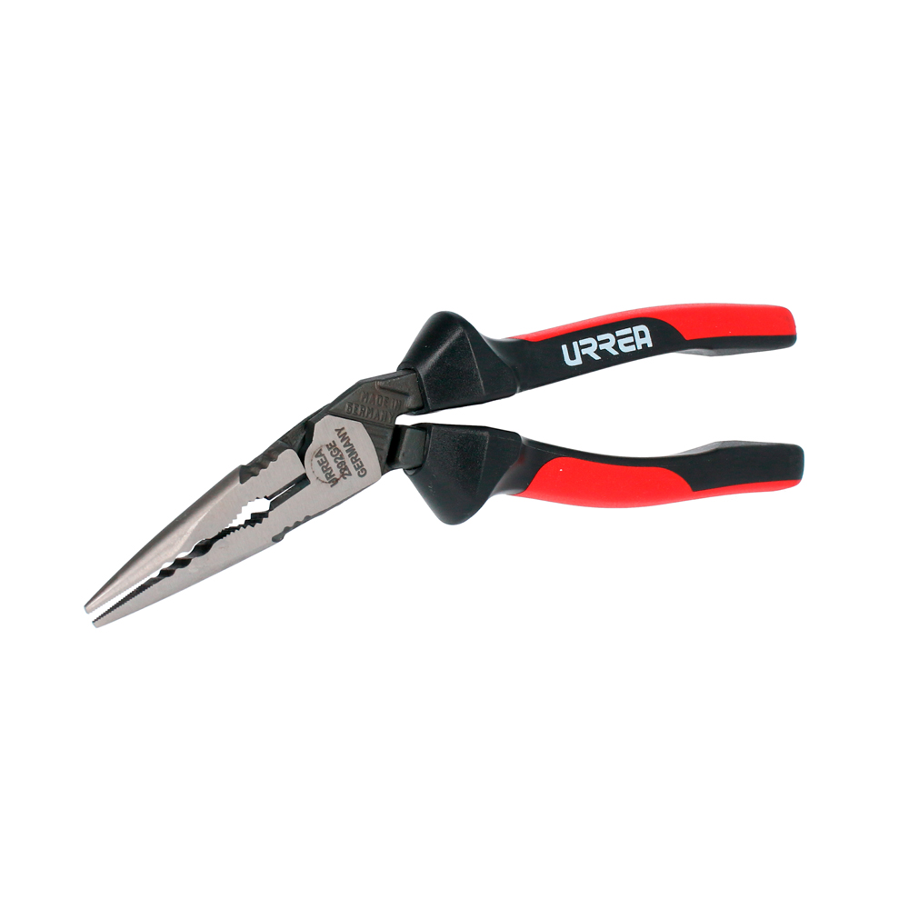 Pinza para electricista con mango bimaterial ergonómica alta palanca corte lateral de 8"