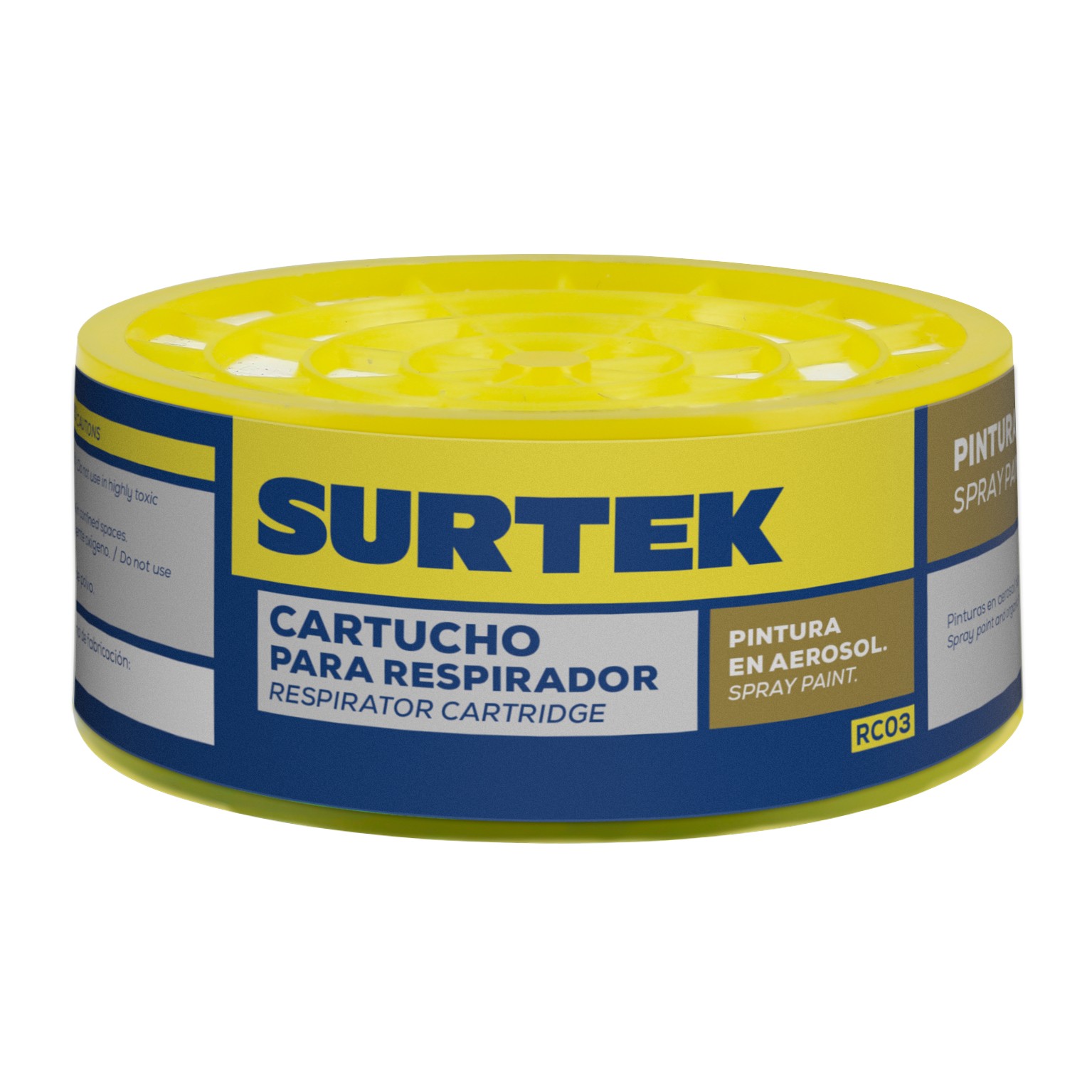 Cartucho para respirador con protección para pintura en aerosol