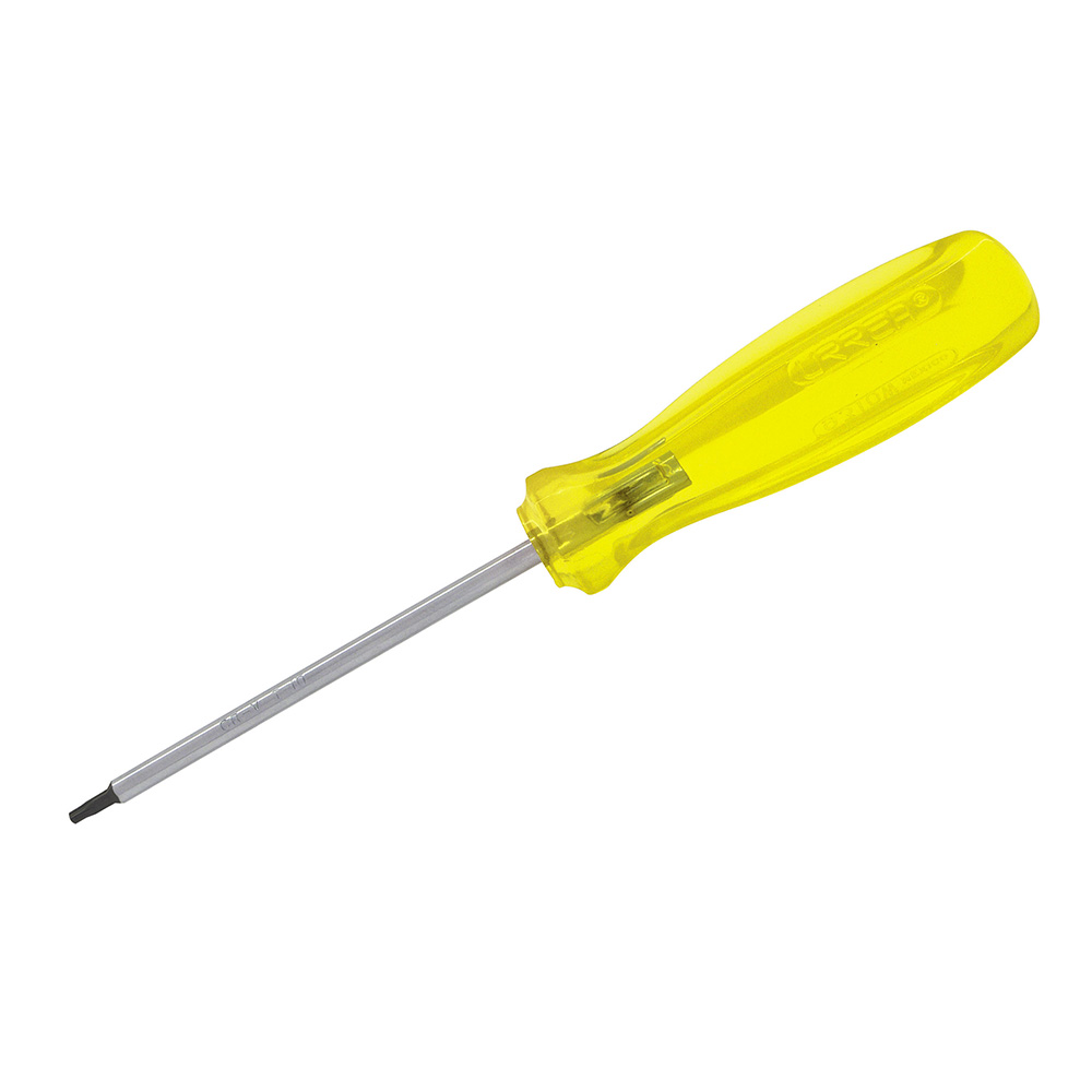 Destornillador con mango ámbar, punta torx barra redonda T15 x 4"