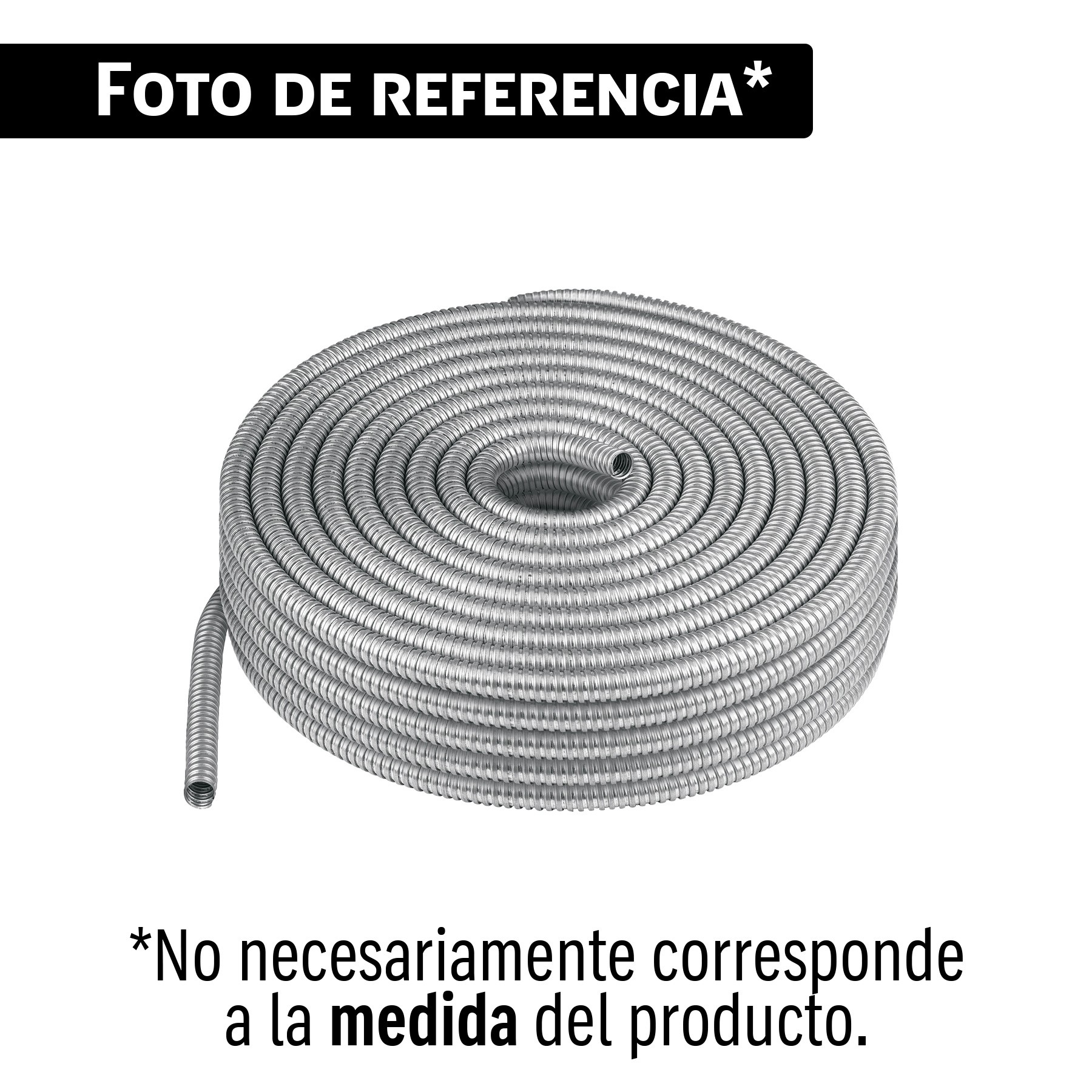 Rollo de 50 m de tubo flexible metálico de 3/8', VOLTECK