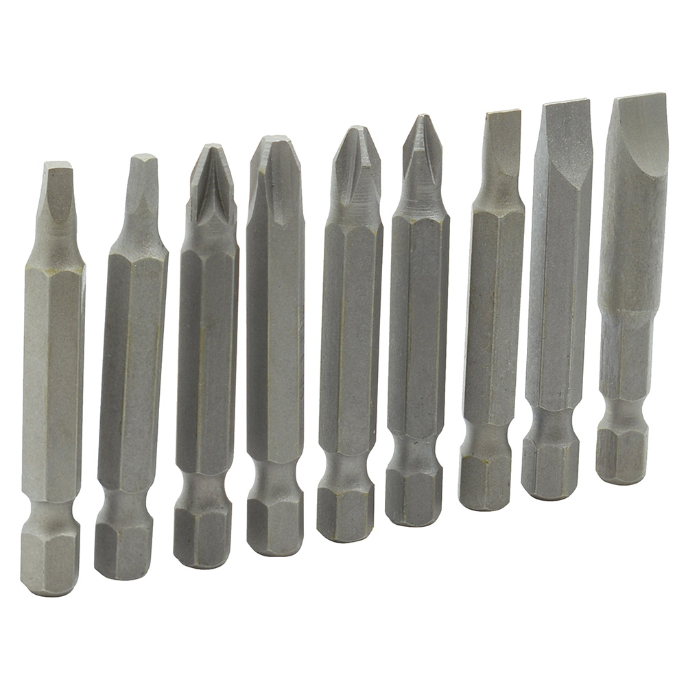 Juego combinado de puntas hexágono de 1/4", 9 piezas en blíster