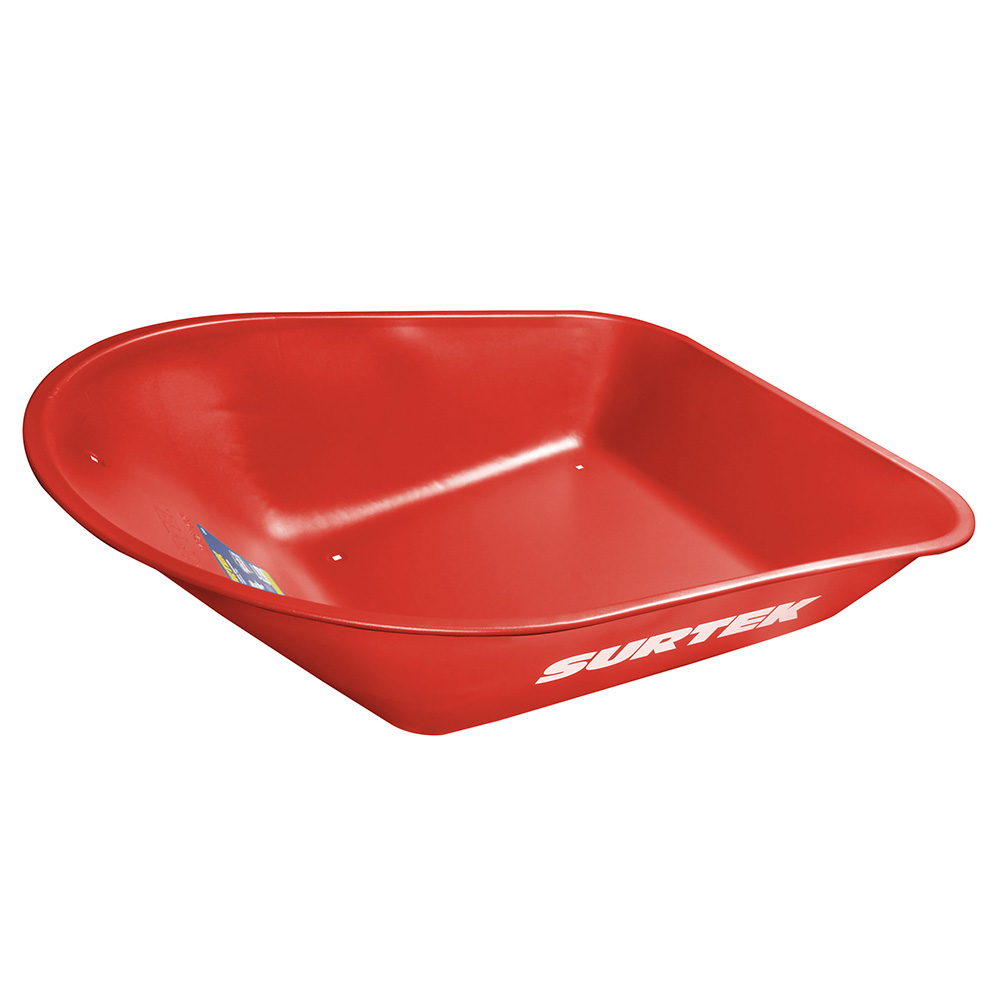 Concha de acero para carretilla herraje tipo americano 6 Ft3, roja