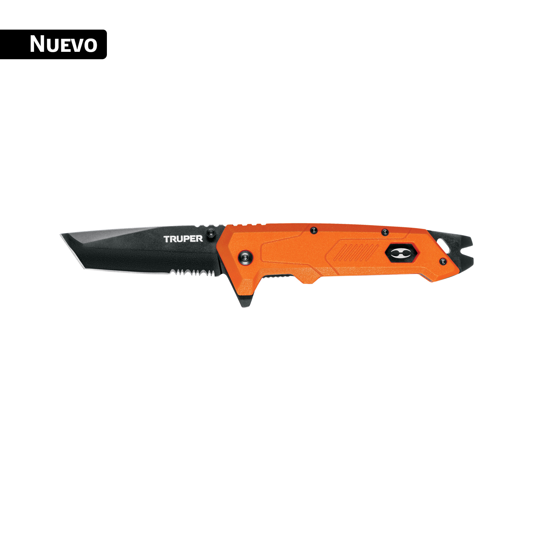 Navaja abatible 3-1/2', hoja tanto, mango fibra de vidrio