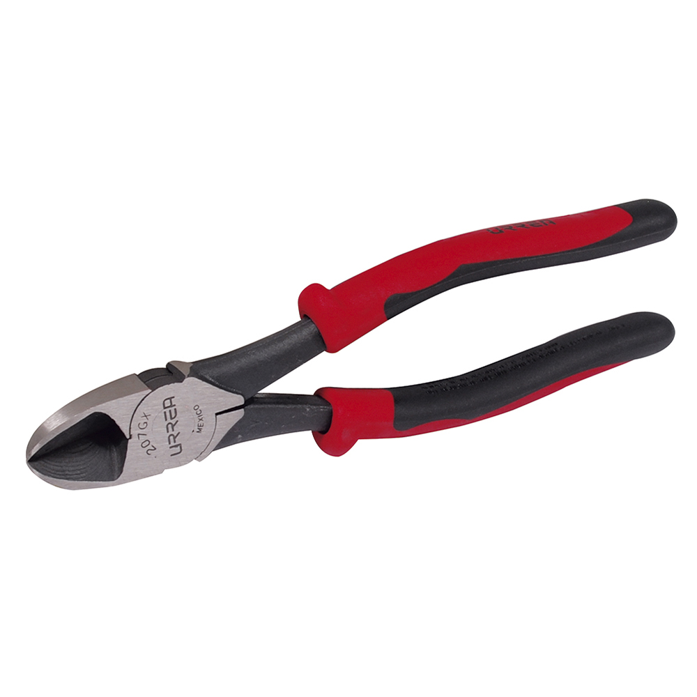 Pinza para electricista con mango bimaterial corte diagonal alta palanca de 7-3/4"