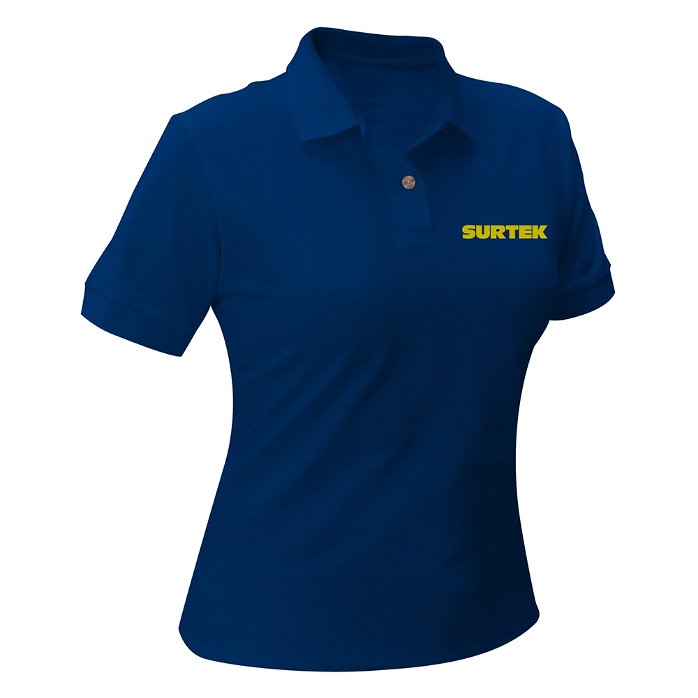 Playera tipo polo para dama color azul talla M