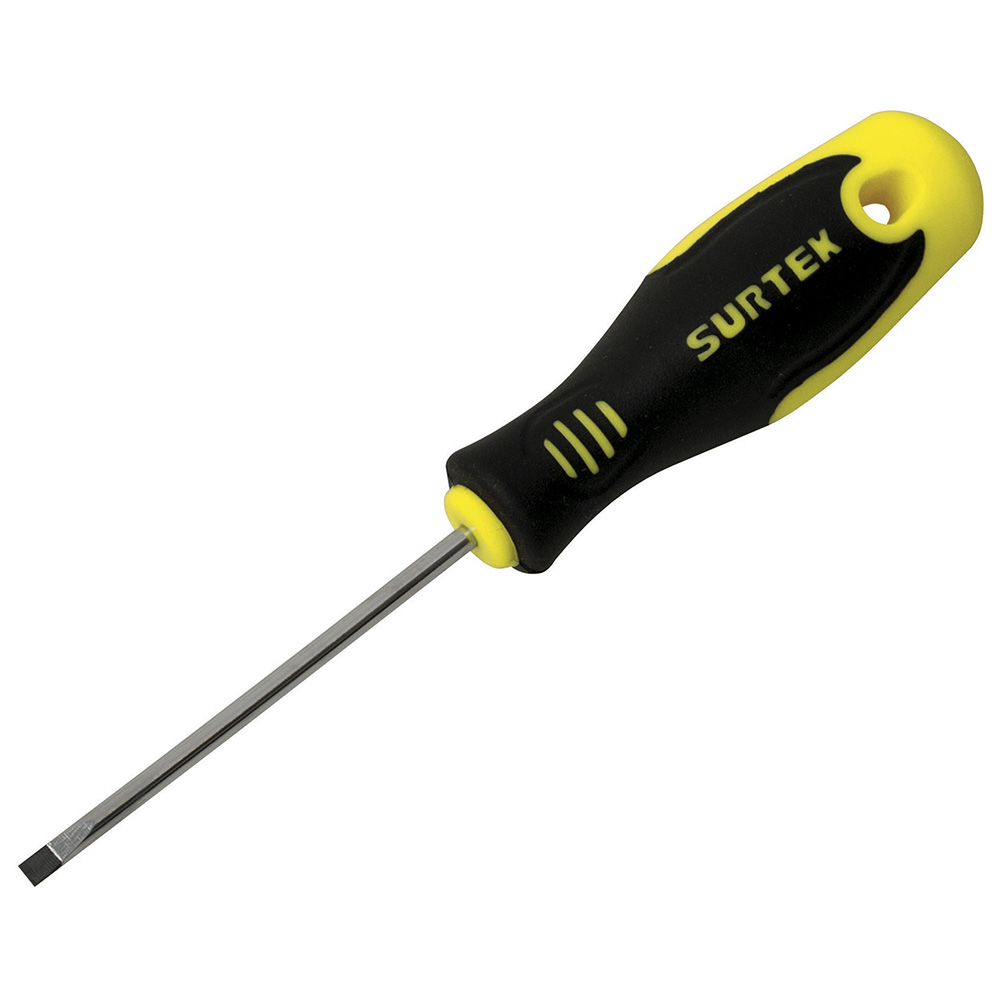 Destornillador con mango bimaterial, punta plana mini 1/8" x 2-1/2"