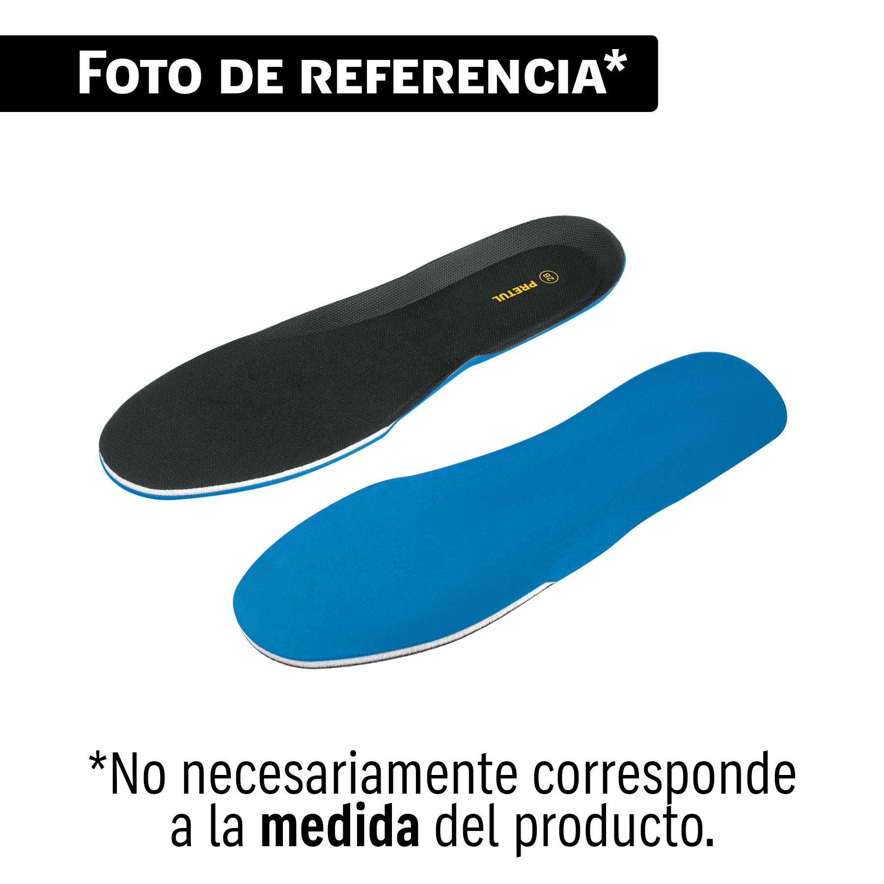 Par de plantillas para tenis, talla 26, PRETUL