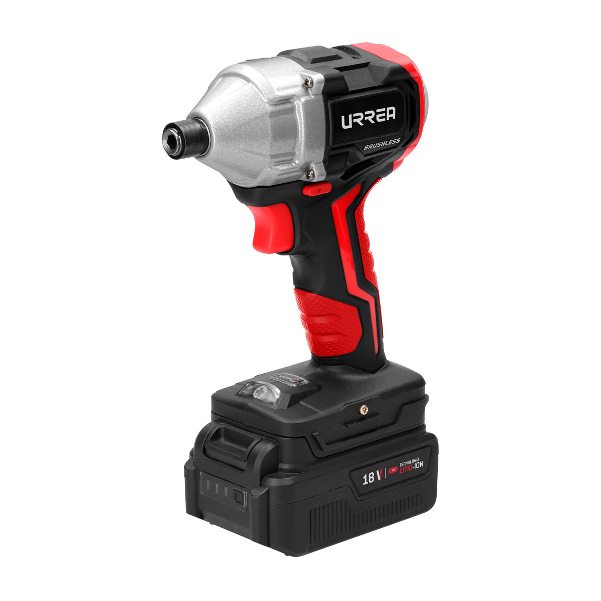 Atornillador de impacto 1/4" a batería Litio-ion 18 V, 350, 280, 215 Nm