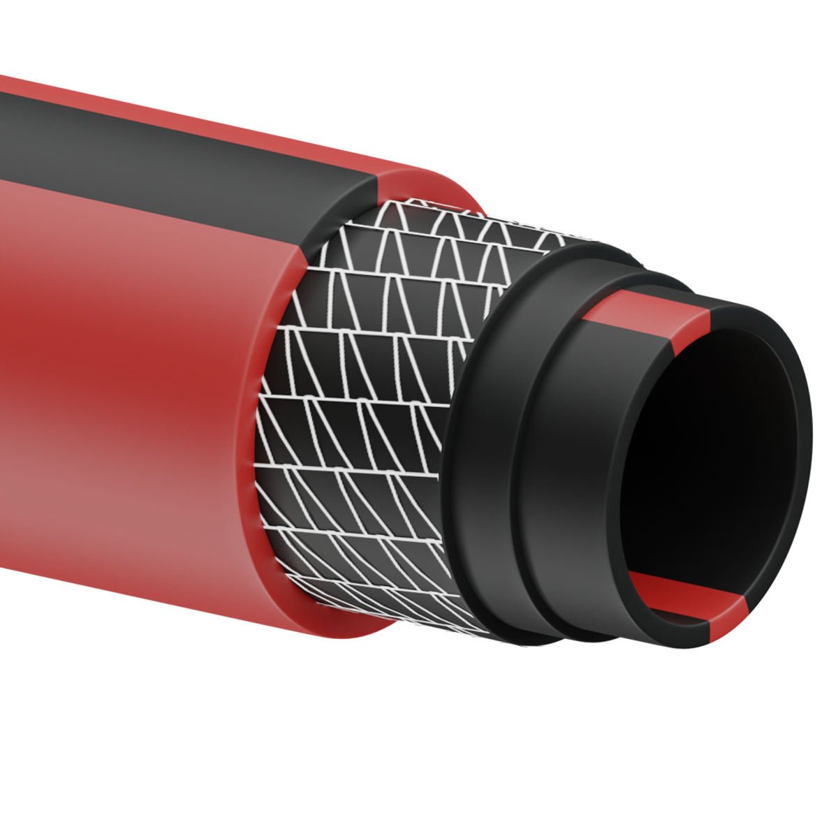 Manguera para jardín de 6 capas reforzada con conector metálico robusto 5/8", 25 m