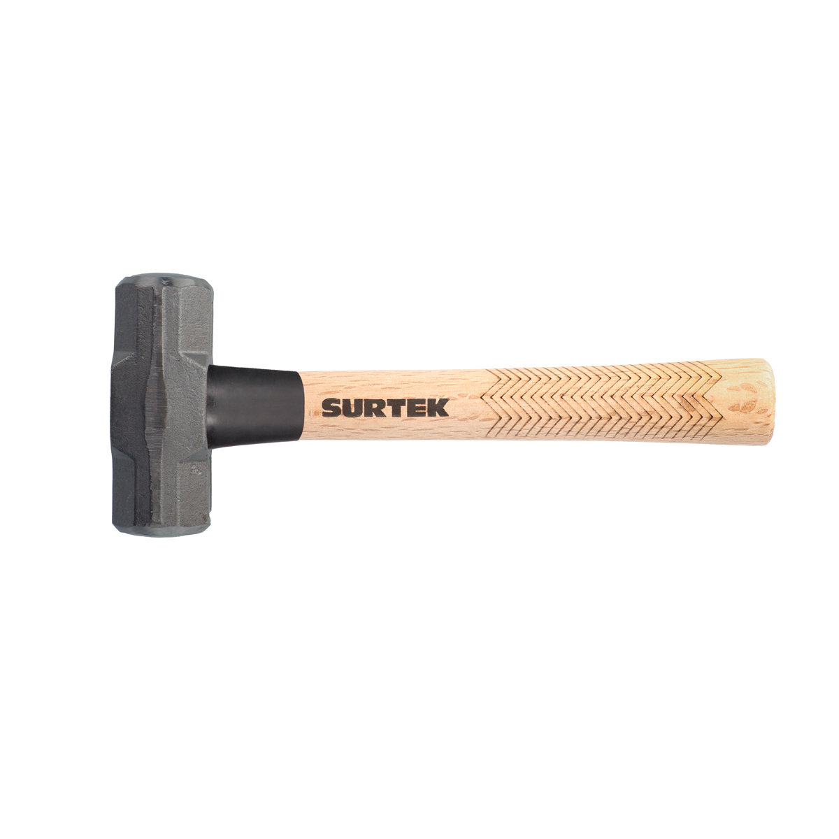 Marro octagonal cabeza forjada con mango corto de madera 12", 3 lb