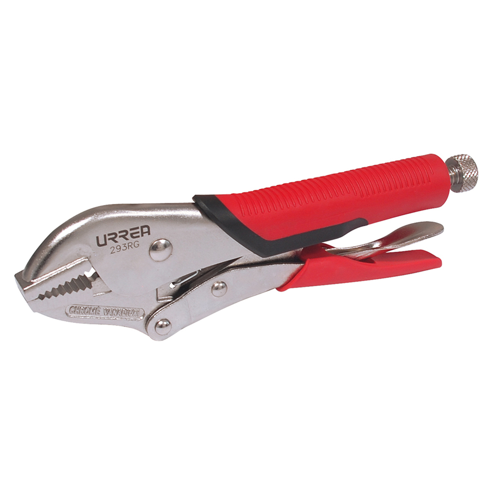 Pinza de presión con mango bimaterial quijada recta de 10"
