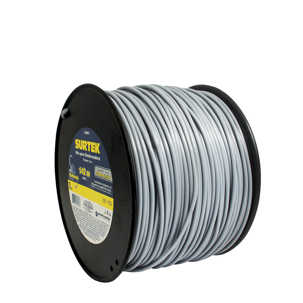 Nailon redondo para desbrozadora en carrete, 3.3 mm x 142 m