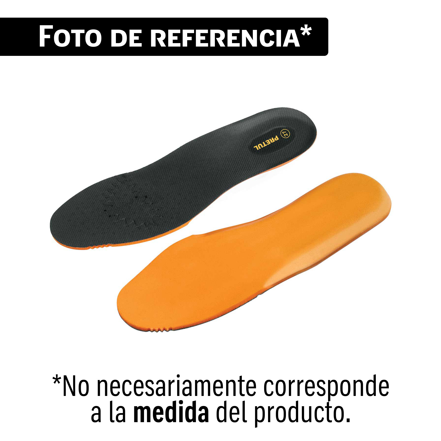 Par de plantillas para zapato talla 26, PRETUL