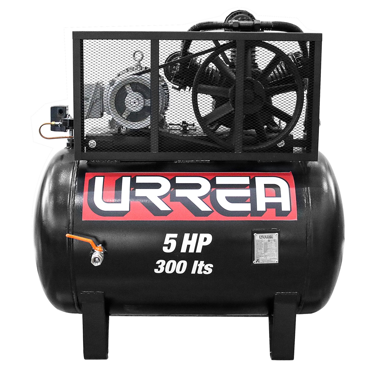 Compresor de aire eléctrico de banda 300 Lt, 5 HP, 220 V - 440 V