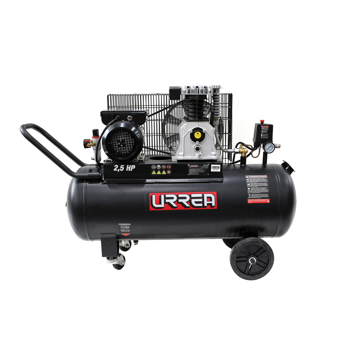 Compresor de aire eléctrico lubricado 100 Lt, 2.5 HP, 127 V
