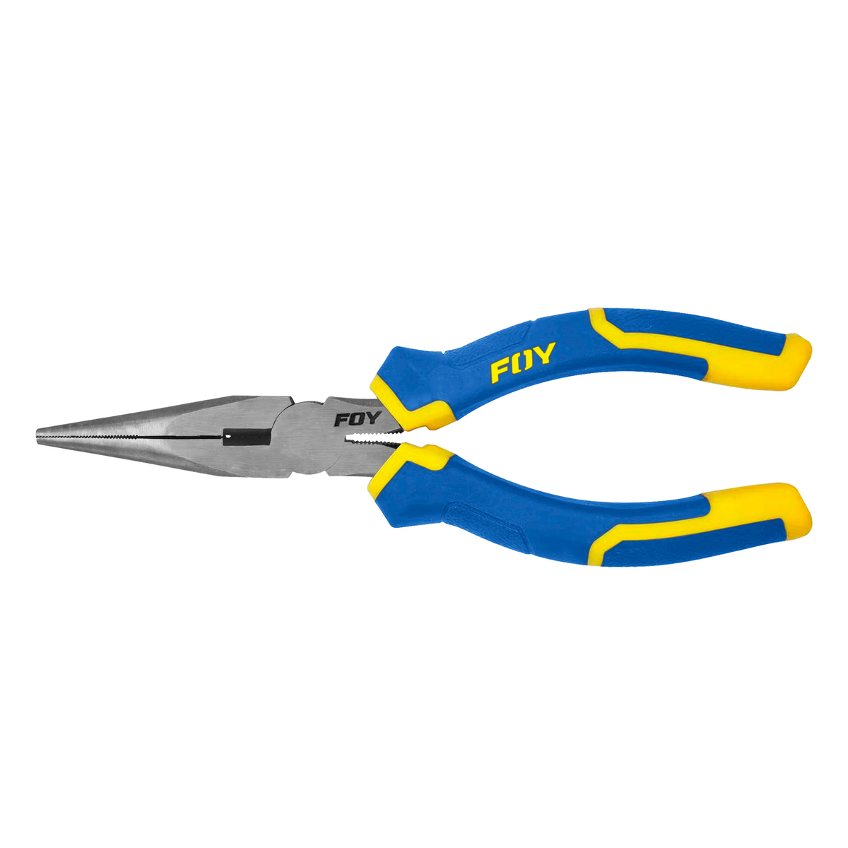 Pinza para electricista con mango bimaterial punta larga de 8"