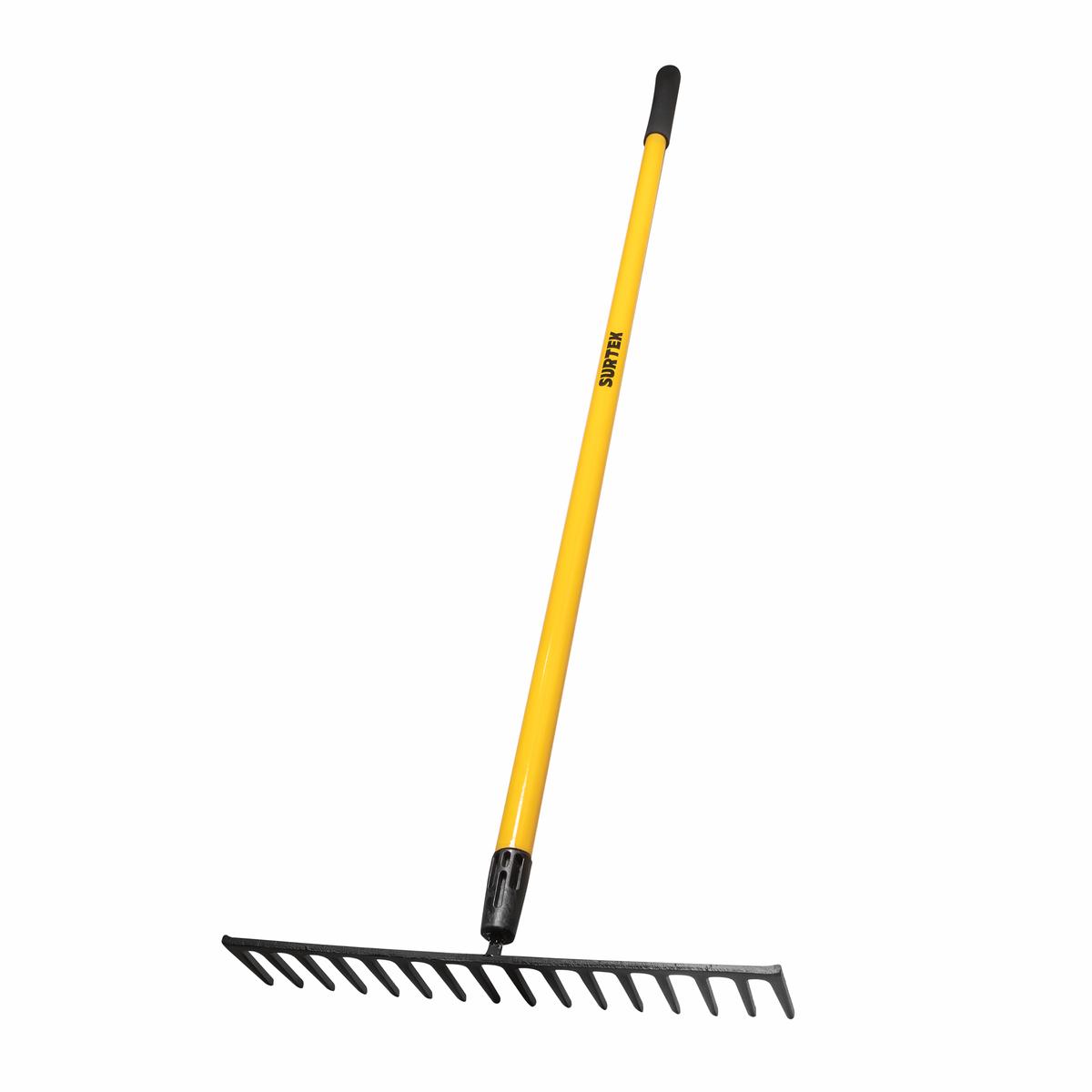 Rastrillo recto para asfalto con mango de madera 60", 16 dientes