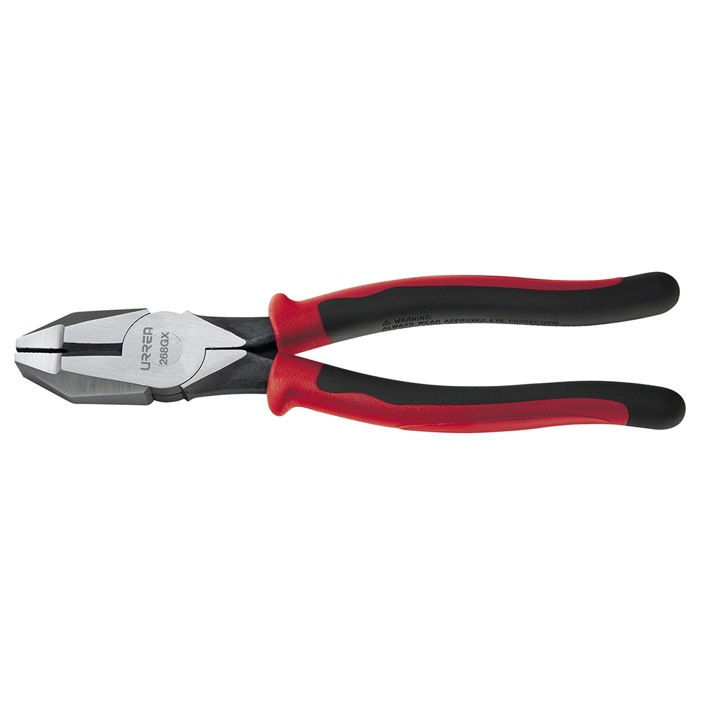 Pinza para electricista con mango bimaterial corte lateral alta palanca de 8-21/32"