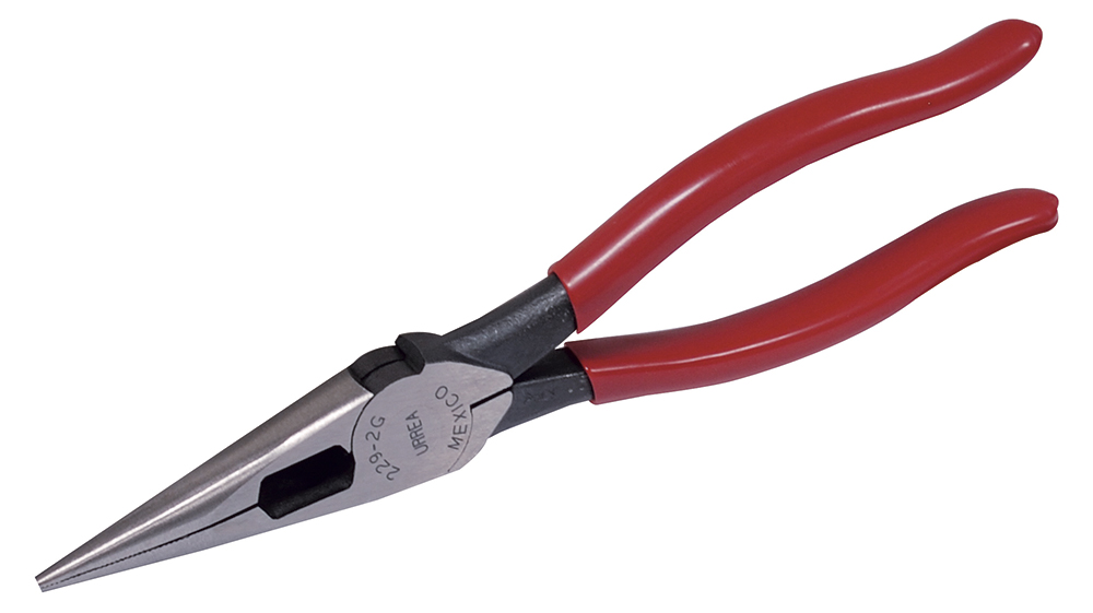 Pinza para electricista con mango rubber grip con punta larga corte lateral de 8-9/32"