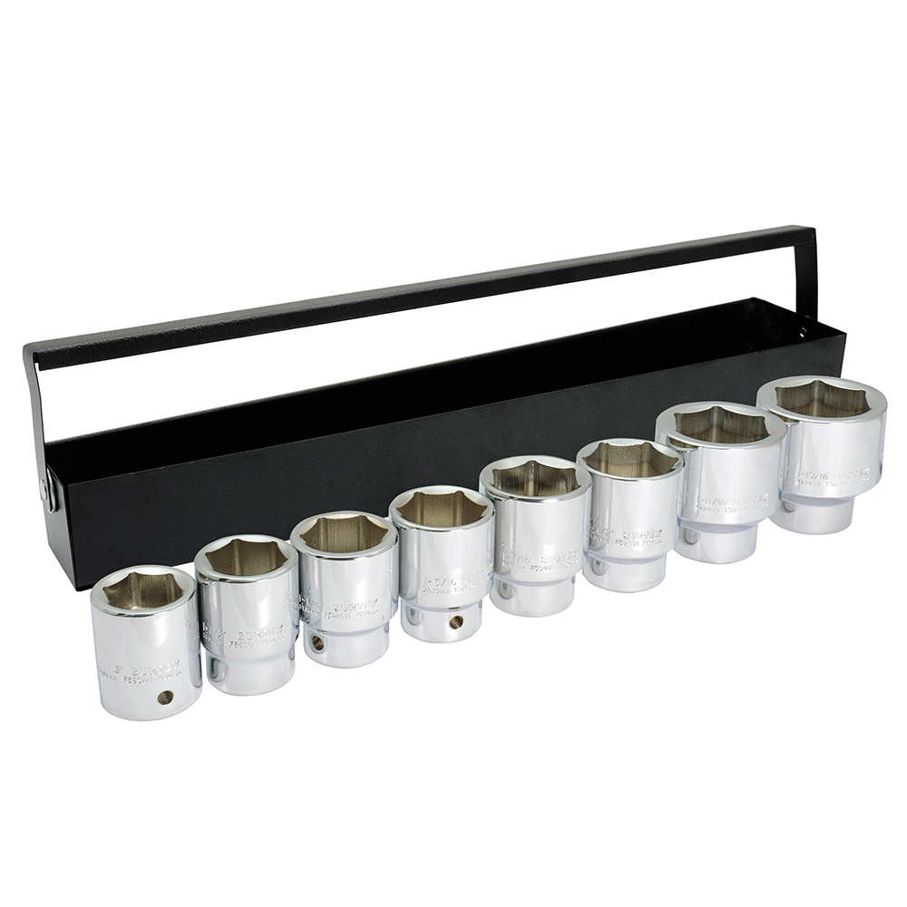 Juego de dados cuadro de 3/4" 6 puntas, en pulgadas, 8 piezas
